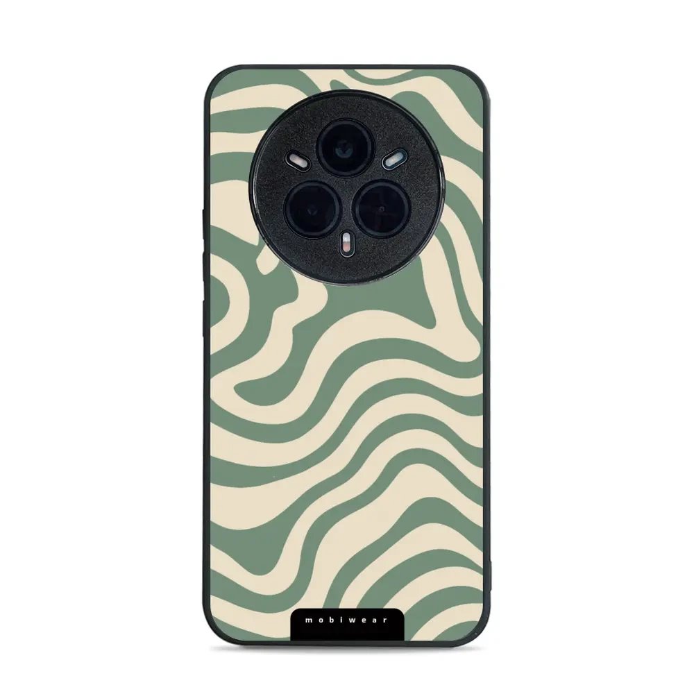Lesklý kryt Mobiwear Glossy - Realme 14 Pro 5G - GA57G Zelené a béžové zkrouceniny