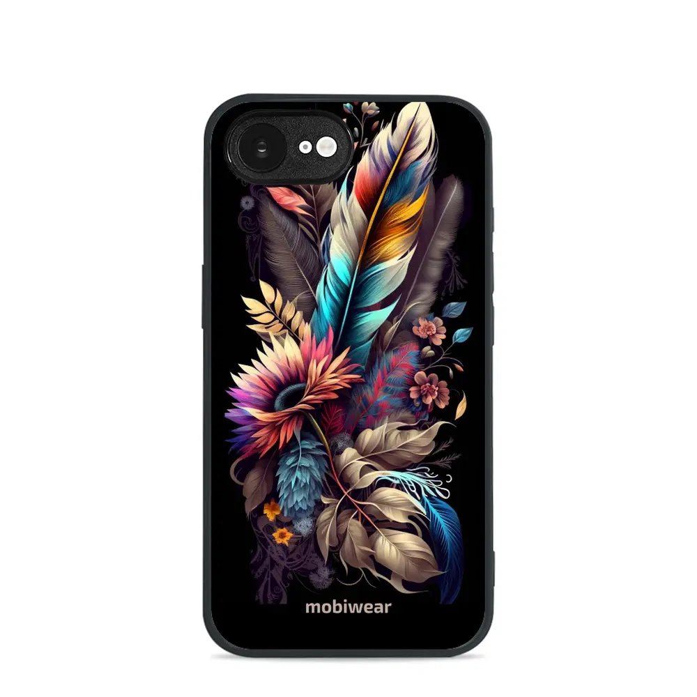 Lesklý kryt Mobiwear Glossy - Apple iPhone 16e / iPhone 17e - G011G Kytice s pírkem