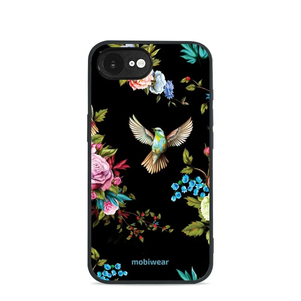 Lesklý kryt Mobiwear Glossy - Apple iPhone 16e / iPhone 17e - G041G - Ptáček a květy