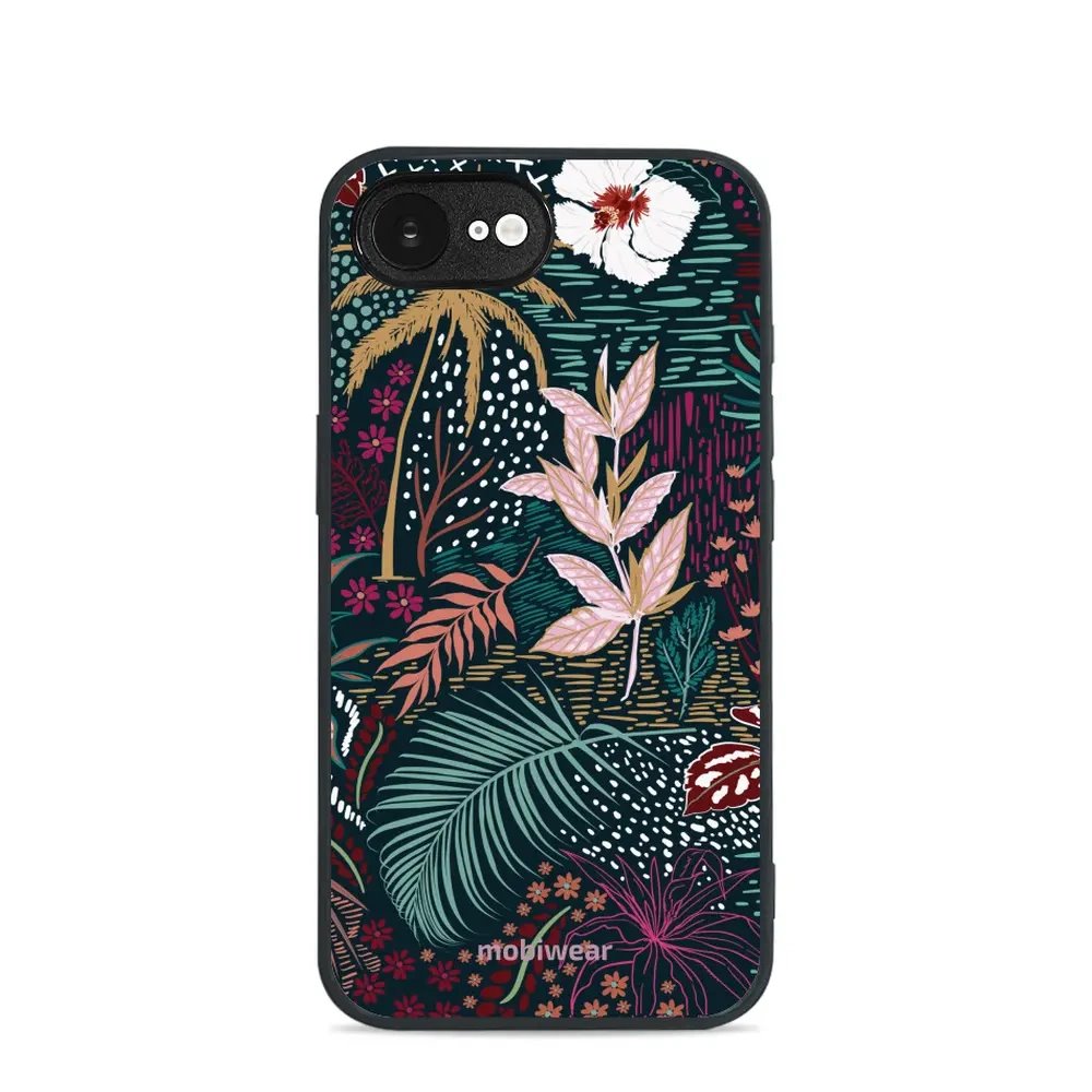 Lesklý kryt Mobiwear Glossy - Apple iPhone 16e / iPhone 17e - G043G - Temná flóra