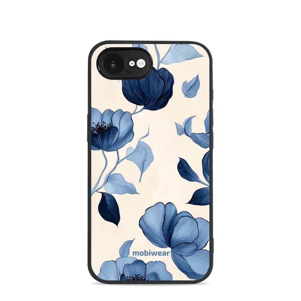 Lesklý kryt Mobiwear Glossy - Apple iPhone 16e / iPhone 17e - GP73G Modrá krása květů