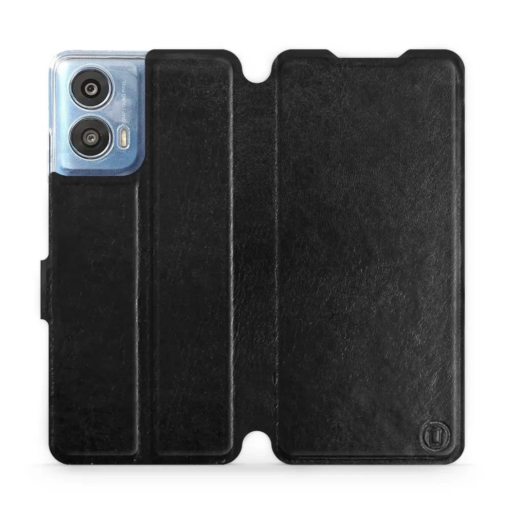 Flipové pouzdro Mobiwear - Motorola Moto G24 / Moto G04 - Černé a šedé