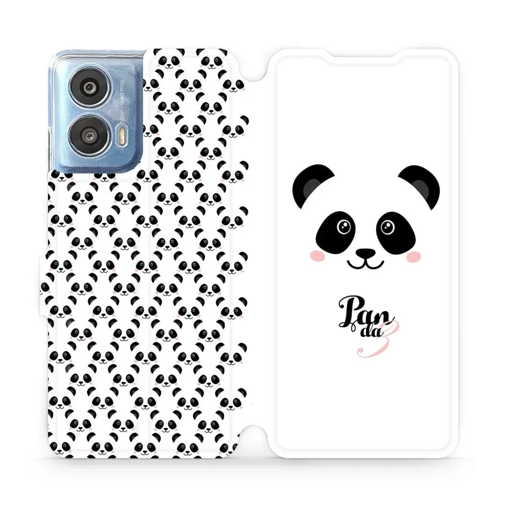 Flipové pouzdro Mobiwear - Motorola Moto G24 / Moto G04 - M030P Panda Amálka