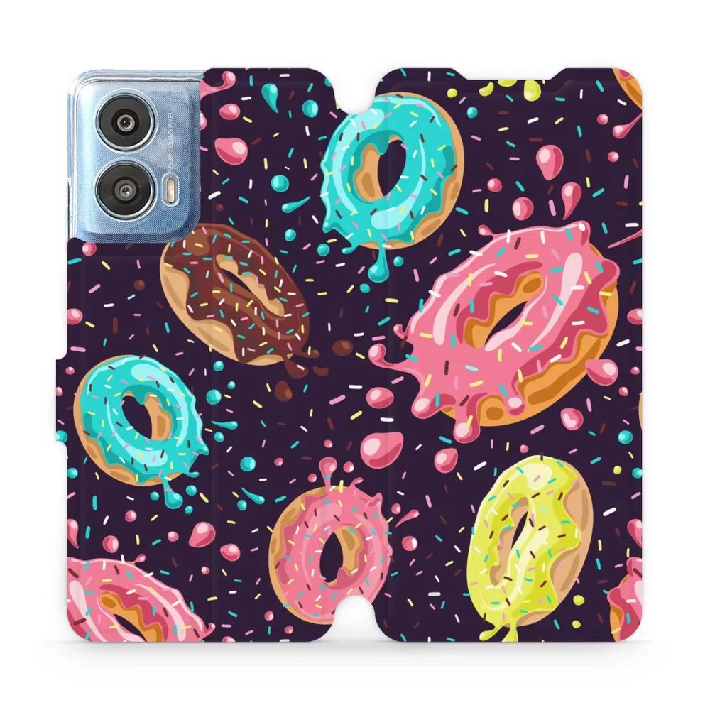 Flipové pouzdro Mobiwear - Motorola Moto G24 / Moto G04 - VP19S Donutky