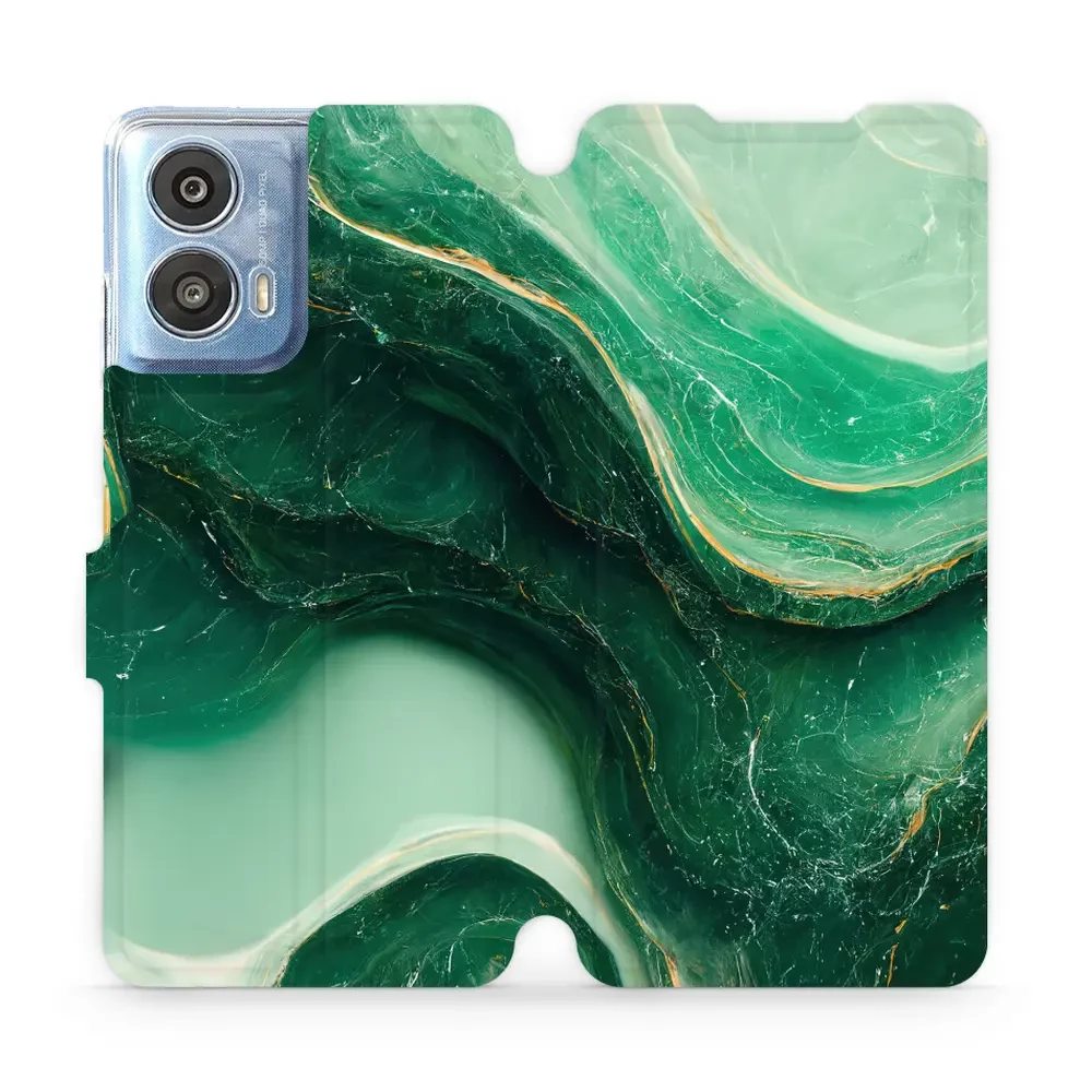 Flipové pouzdro Mobiwear - Motorola Moto G24 / Moto G04 - VP38S Zelený mramor