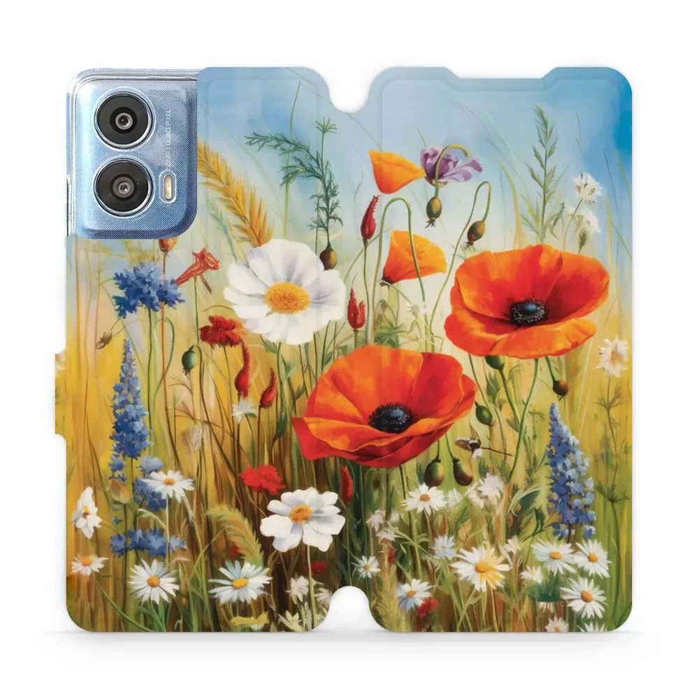 Flipové pouzdro Mobiwear - Motorola Moto G24 / Moto G04 - VP43S Letní louka