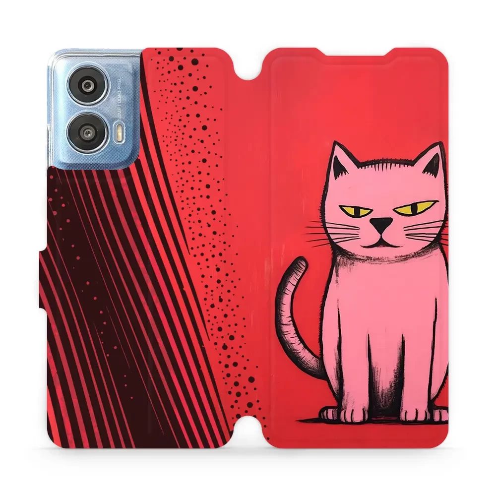 Flipové pouzdro Mobiwear - Motorola Moto G24 / Moto G04 - VP54S Kocourek