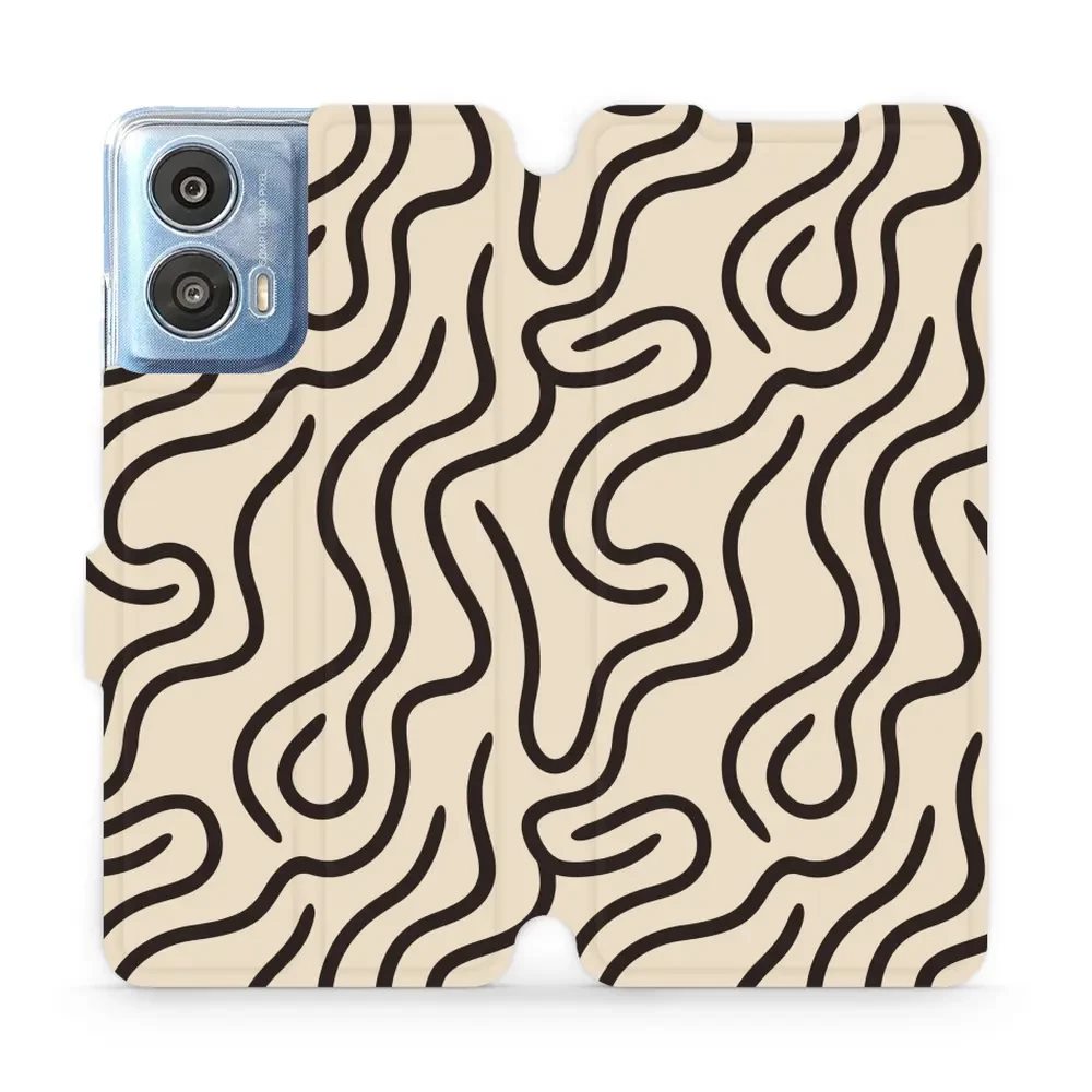 Knížkové flip pouzdro Mobiwear - Motorola Moto G24 / Moto G04 - VA60S Linky - VÝPRODEJ