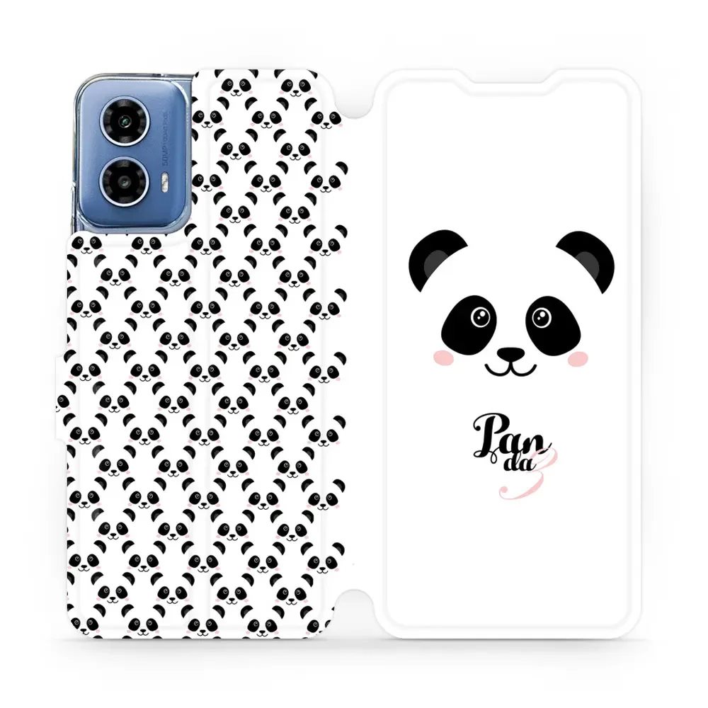 Flipové pouzdro Mobiwear - Motorola Moto G34 5G - M030P Panda Amálka