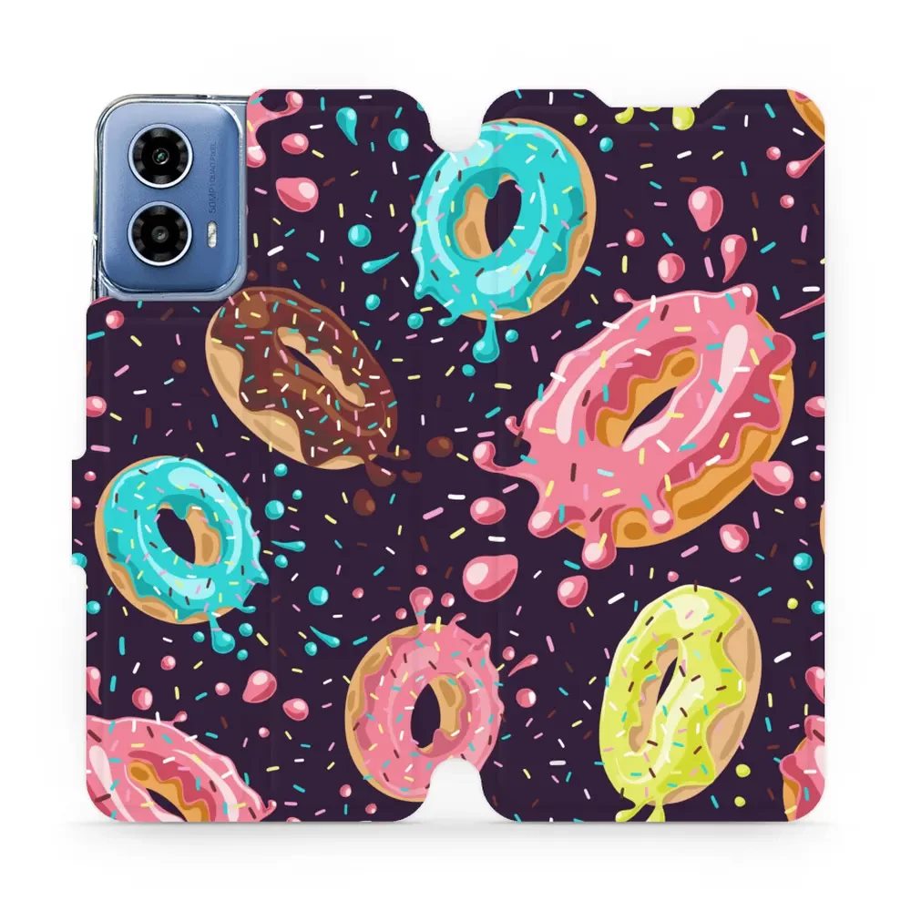 Flipové pouzdro Mobiwear - Motorola Moto G34 5G - VP19S Donutky