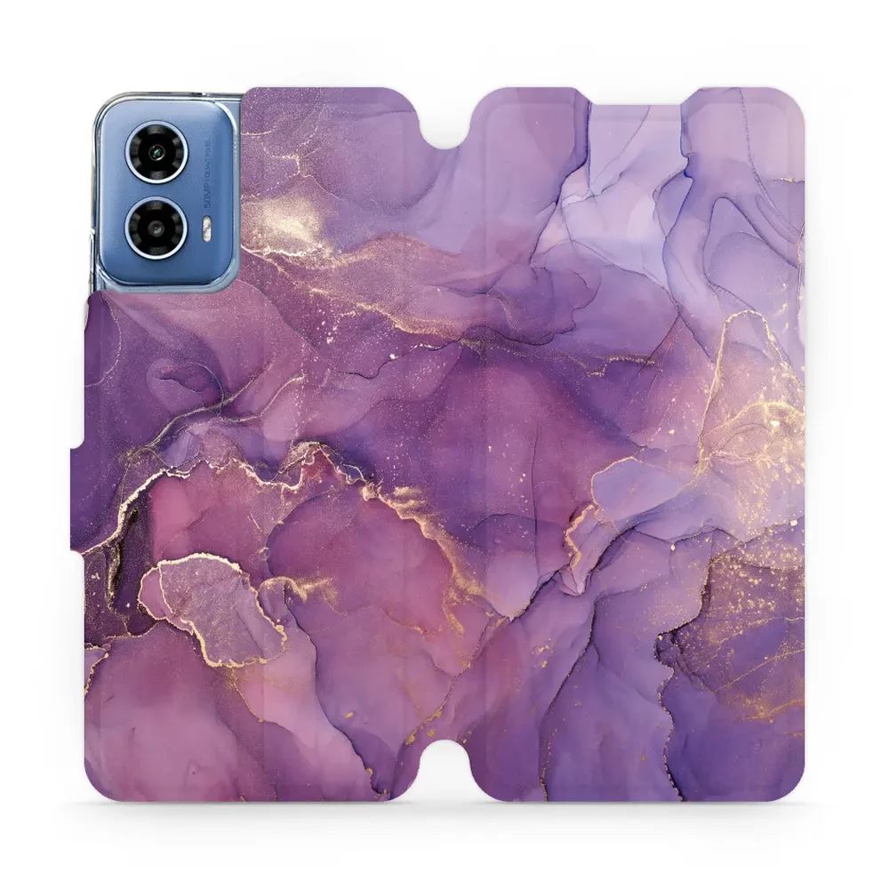 Flipové pouzdro Mobiwear - Motorola Moto G34 5G - VP20S Fialový mramor