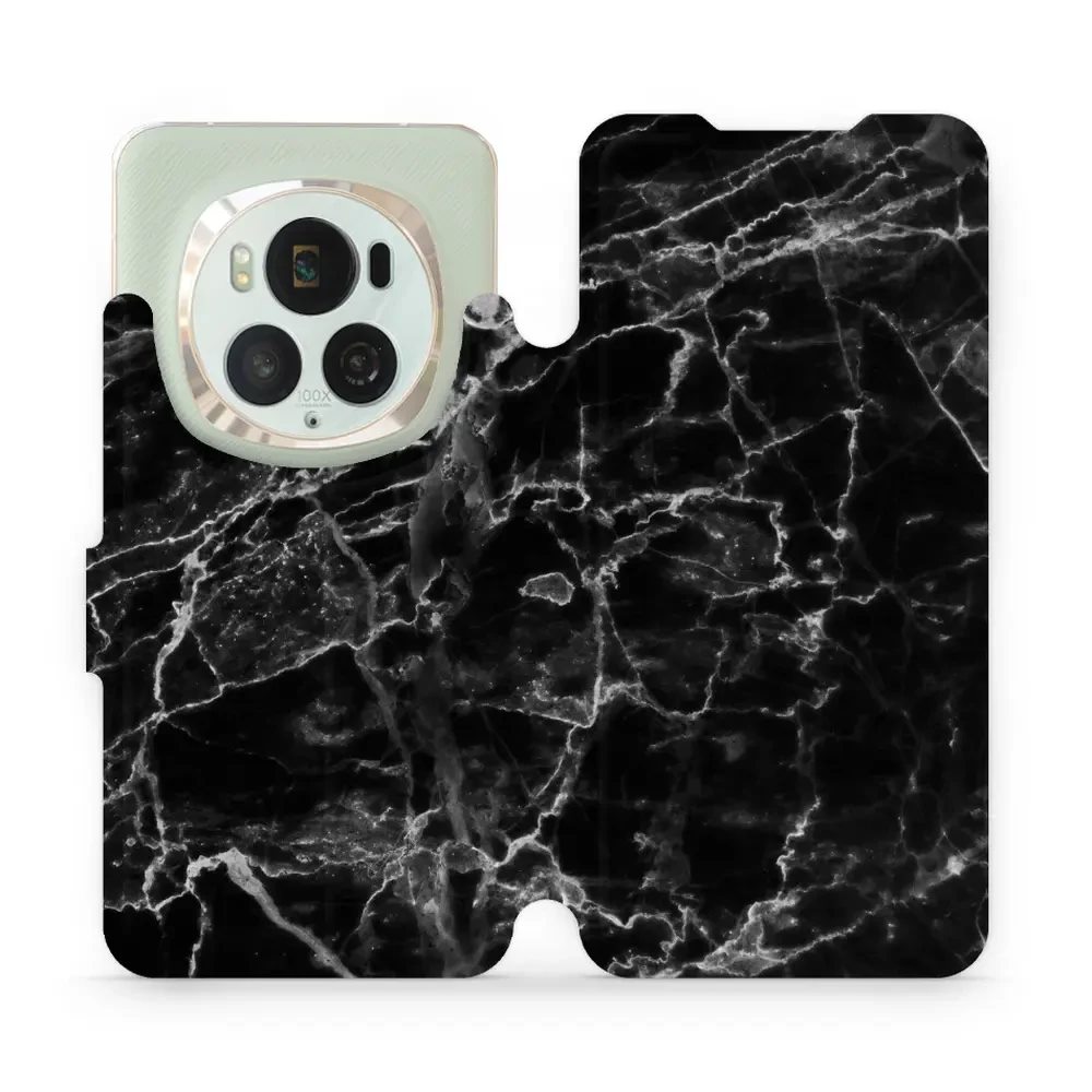 Flipové pouzdro Mobiwear - Honor Magic6 Pro - V056P Černý mramor