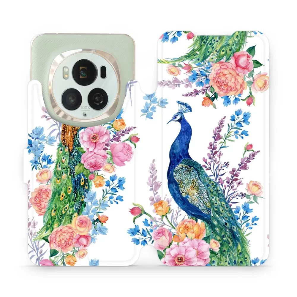 Flipové pouzdro Mobiwear - Honor Magic6 Pro - MX08S Pávi