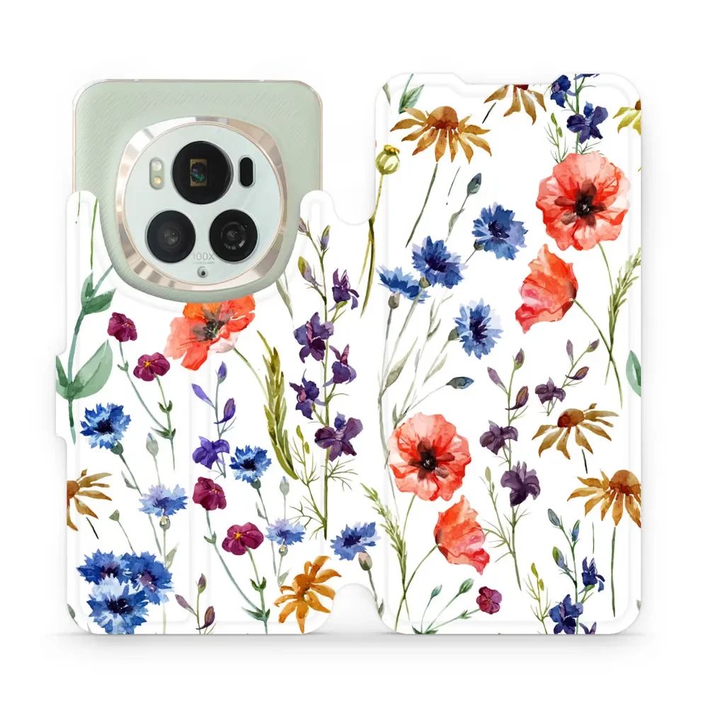 Flipové pouzdro Mobiwear - Honor Magic6 Pro - MP04S Luční kvítí