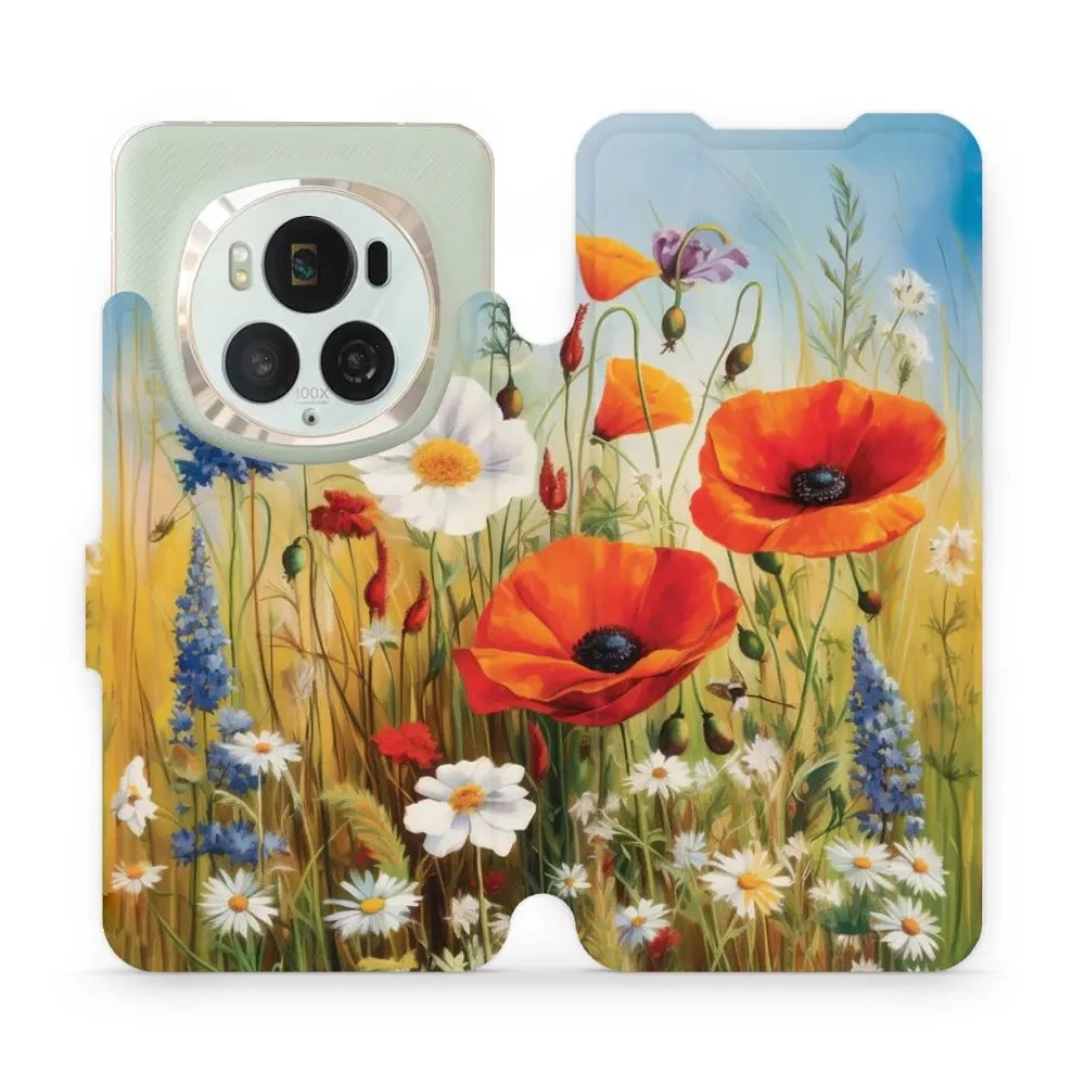 Flipové pouzdro Mobiwear - Honor Magic6 Pro - VP43S Letní louka