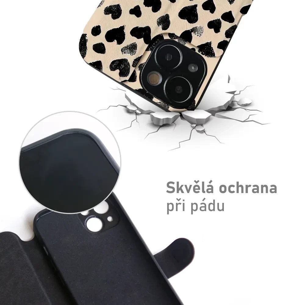 Knížkové flip pouzdro Mobiwear Design PRO - Samsung Galaxy A40 - PA57G Zelené a béžové zkrouceniny - VÝPRODEJ