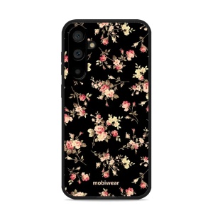 Lesklý kryt Mobiwear Glossy - Samsung Galaxy S23 FE - G039G - Květy na černé