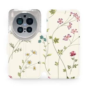Flipové pouzdro Mobiwear - Vivo X300 Pro - MD03S Tenké rostlinky s květy