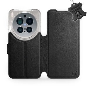 Kožené flip pouzdro Mobiwear - Vivo X300 Pro - Černé