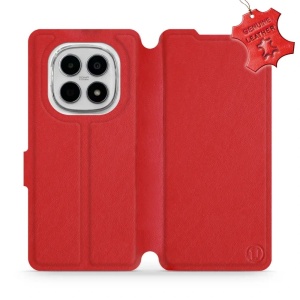 Kožené flip pouzdro Mobiwear - Xiaomi Redmi Note 15 4G - Červené