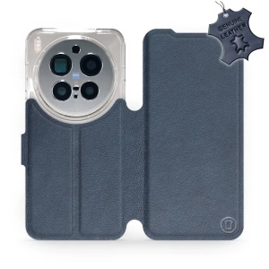 Kožené flip pouzdro Mobiwear - Vivo X300 Pro - Modré