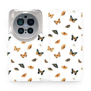 Flipové pouzdro Mobiwear - Vivo X300 Pro - VP77S Oranžoví motýlci