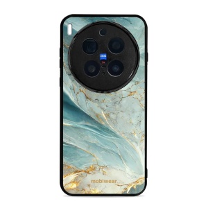 Lesklý kryt Mobiwear Glossy - Vivo X300 Pro - G022G Zelenkavý a zlatavý mramor
