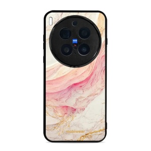 Lesklý kryt Mobiwear Glossy - Vivo X300 Pro - G027G - Růžový a zlatavý mramor