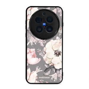 Lesklý kryt Mobiwear Glossy - Vivo X300 Pro - G034G - Květy na šedém pozadí
