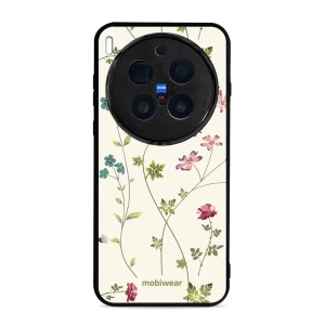 Lesklý kryt Mobiwear Glossy - Vivo X300 Pro - G035G - Tenké rostlinky s květy