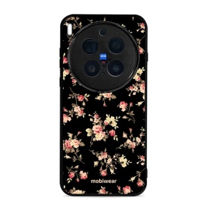 Lesklý kryt Mobiwear Glossy - Vivo X300 Pro - G039G - Květy na černé