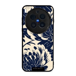 Lesklý kryt Mobiwear Glossy - Vivo X300 Pro - GA40G Modré a béžové květy