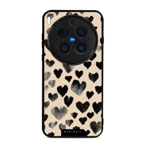 Lesklý kryt Mobiwear Glossy - Vivo X300 Pro - GA51G Černá srdíčka