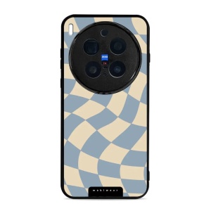 Lesklý kryt Mobiwear Glossy - Vivo X300 Pro - GA59G Modrá a béžová šachovnice