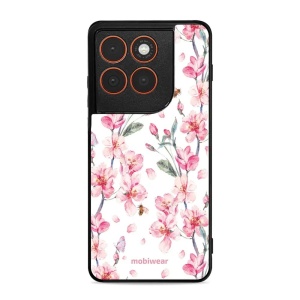 Lesklý kryt Mobiwear Glossy - Motorola Edge 70 - G033G - Růžové květy