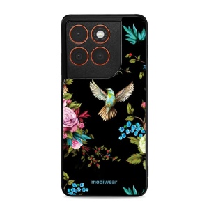 Lesklý kryt Mobiwear Glossy - Motorola Edge 70 - G041G - Ptáček a květy