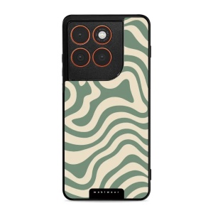 Lesklý kryt Mobiwear Glossy - Motorola Edge 70 - GA57G Zelené a béžové zkrouceniny