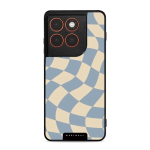 Lesklý kryt Mobiwear Glossy - Motorola Edge 70 - GA59G Modrá a béžová šachovnice
