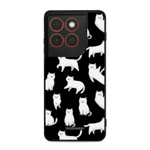 Lesklý kryt Mobiwear Glossy - Motorola Edge 70 - G163G Bílé kočičky