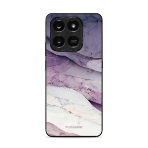 Lesklý kryt Mobiwear Glossy - Honor X7d / Honor 400 Smart- G028G - Bílý a fialový mramor
