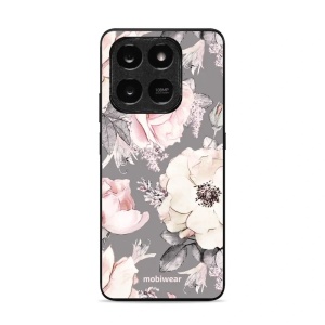 Lesklý kryt Mobiwear Glossy - Honor X7d / Honor 400 Smart- G034G - Květy na šedém pozadí