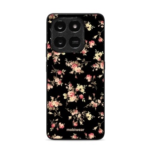 Lesklý kryt Mobiwear Glossy - Honor X7d / Honor 400 Smart- G039G - Květy na černé