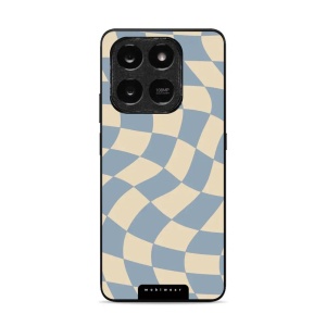 Lesklý kryt Mobiwear Glossy - Honor X7d / Honor 400 Smart- GA59G Modrá a béžová šachovnice