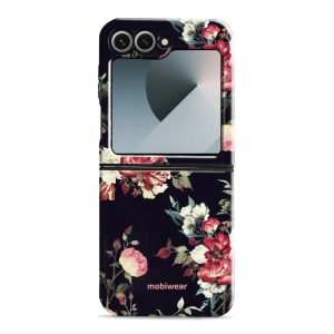 Odolný obal Mobiwear Elite Pro - Samsung Galaxy Z Flip 7 FE - ED11E Růže na černé