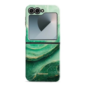 Odolný obal Mobiwear Elite Pro - Samsung Galaxy Z Flip 7 FE - EP38E Zelený mramor