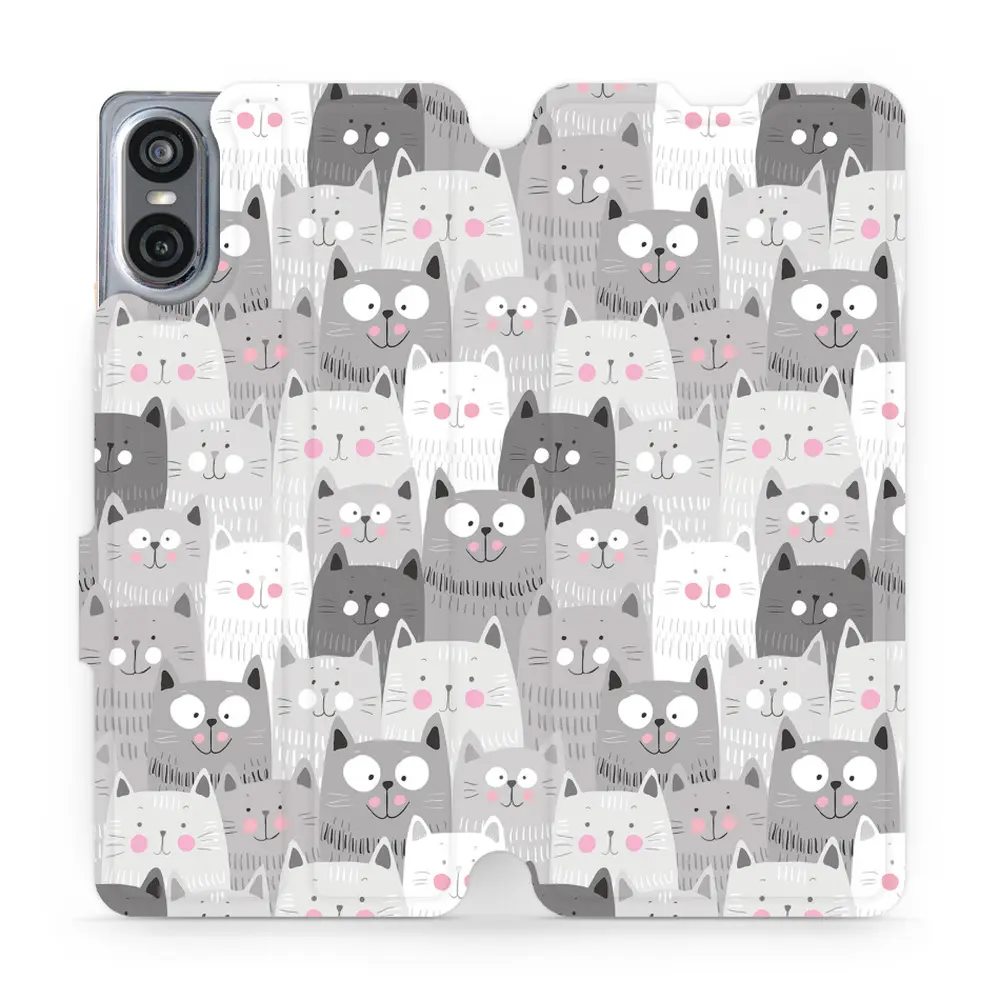 Flipové pouzdro Mobiwear - Sony Xperia 10 VI - M099P Kočičky