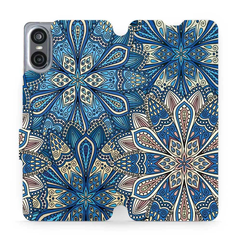 Flipové pouzdro Mobiwear - Sony Xperia 10 VI - V108P Modré mandala květy