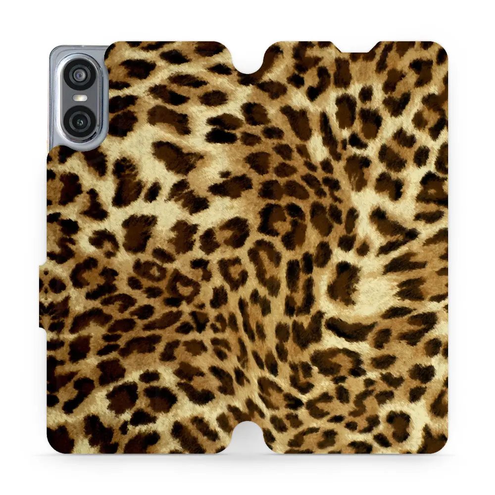 Flipové pouzdro Mobiwear - Sony Xperia 10 VI - VA33P Leopardí vzor