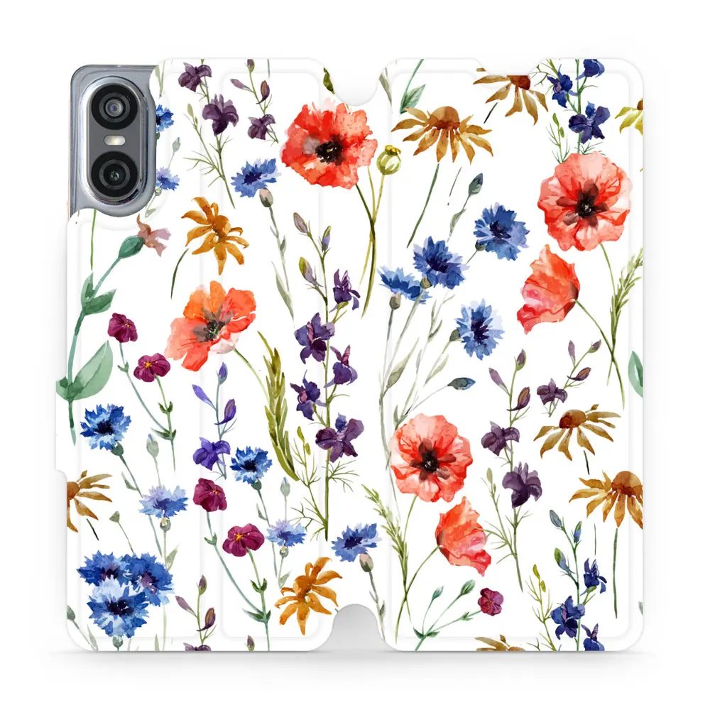 Flipové pouzdro Mobiwear - Sony Xperia 10 VI - MP04S Luční kvítí