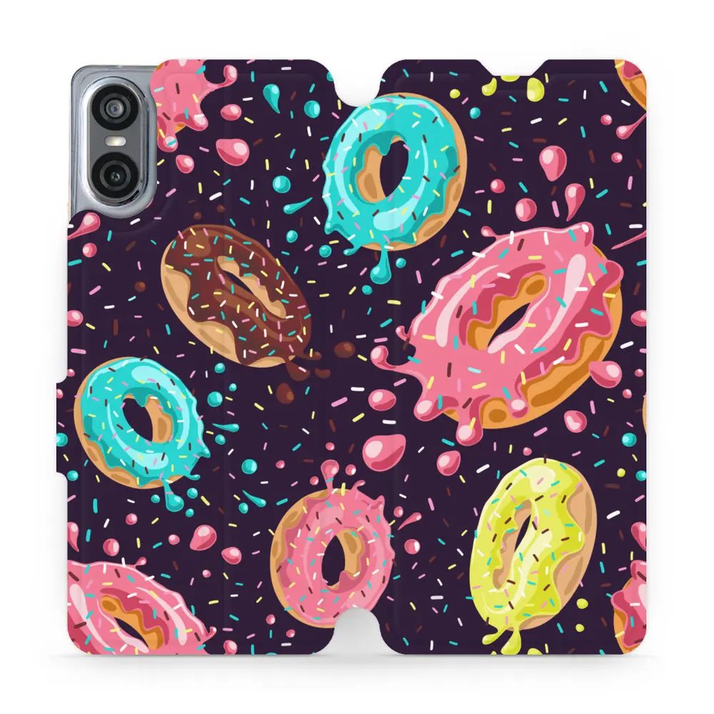 Flipové pouzdro Mobiwear - Sony Xperia 10 VI - VP19S Donutky